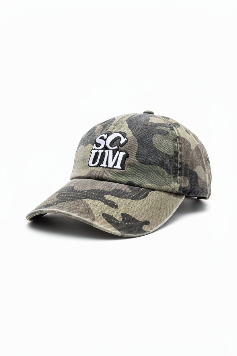 Scum dad hat - Camo/white