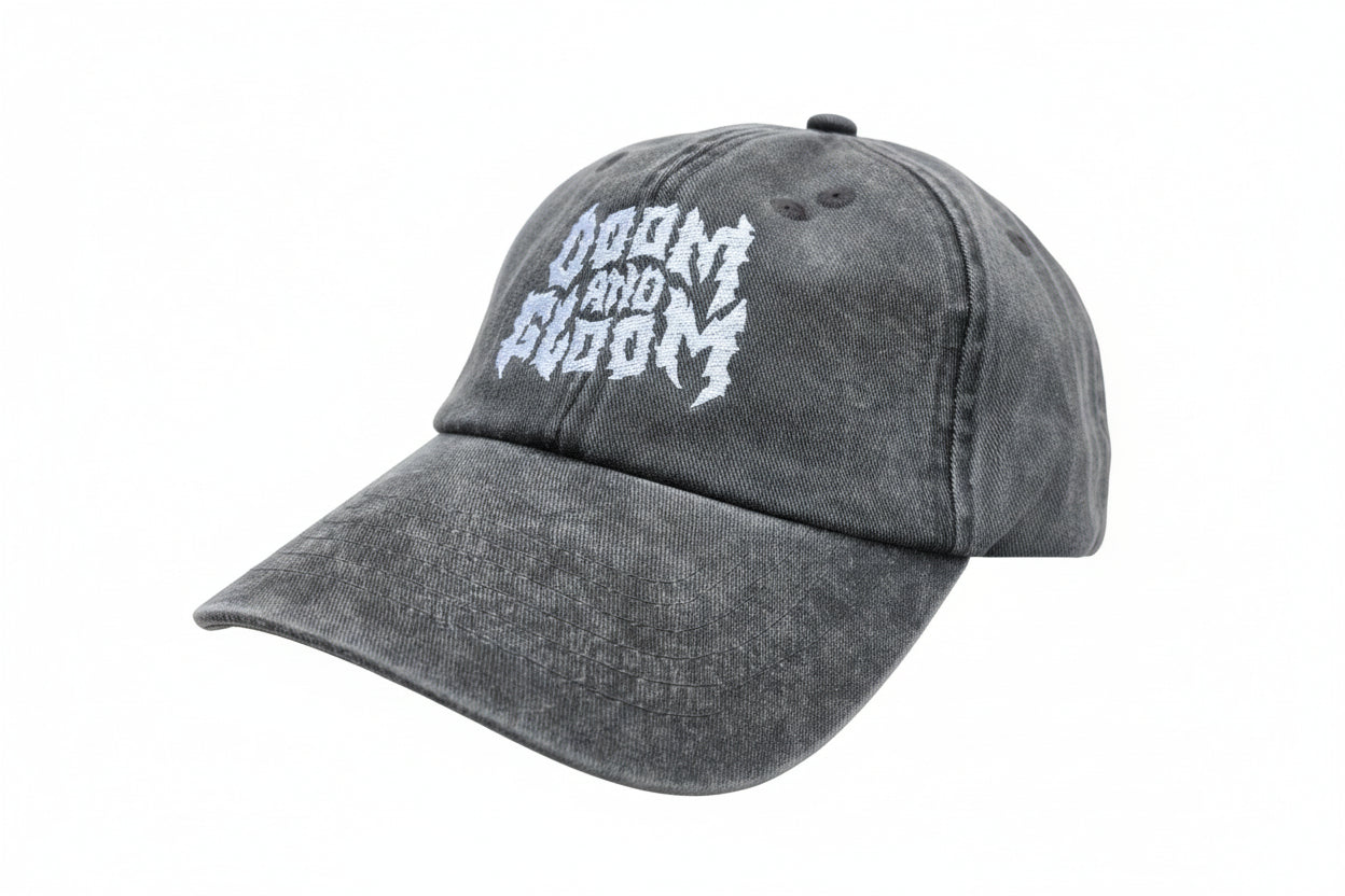 Doom and gloom logo hat - Grey
